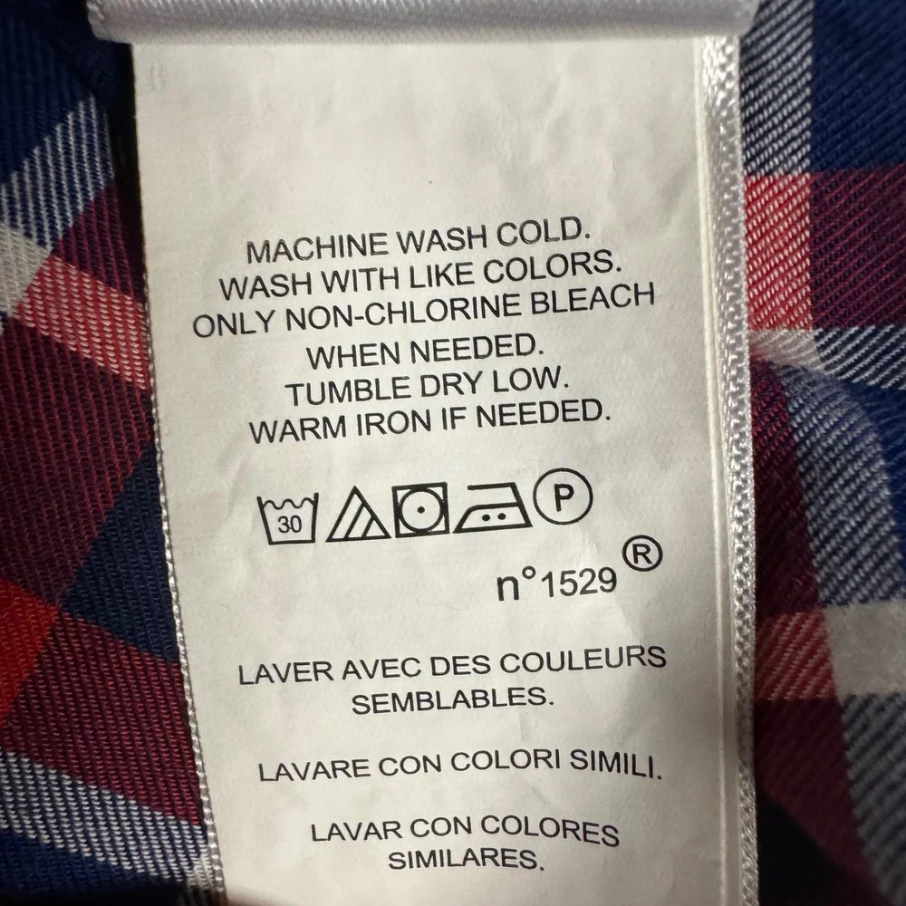 Kids Ralph Lauren Plaid Button Down Shirt‎ Long Sleeve Blue Red White Size L G